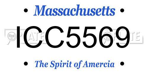 ICC5569 Massachusetts License Plate