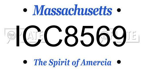 ICC8569 Massachusetts License Plate