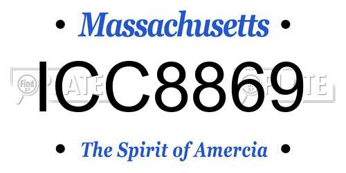ICC8869 Massachusetts License Plate