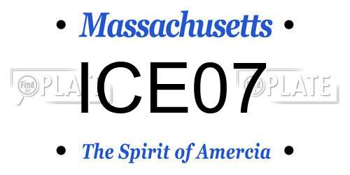ICE07 Massachusetts License Plate
