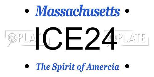 ICE24 Massachusetts License Plate