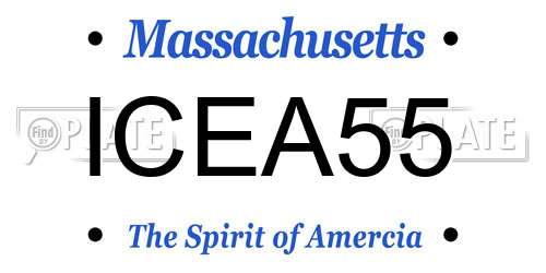 ICEA55 Massachusetts License Plate