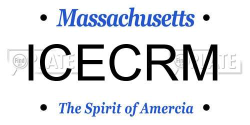 ICECRM Massachusetts License Plate