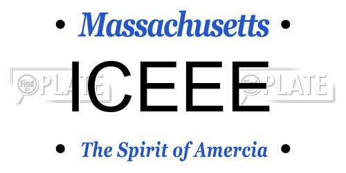 ICEEE Massachusetts License Plate