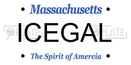 ICEGAL Massachusetts License Plate