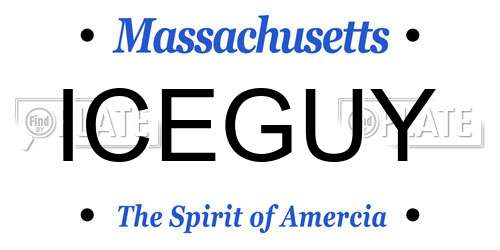 ICEGUY Massachusetts License Plate