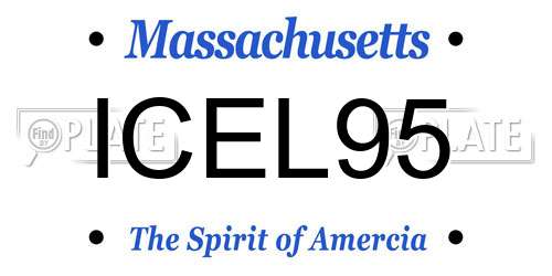 ICEL95 Massachusetts License Plate