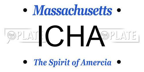 ICHA Massachusetts License Plate