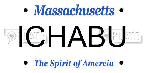 ICHABU Massachusetts License Plate