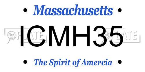 ICMH35 Massachusetts License Plate