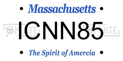 ICNN85 Massachusetts License Plate