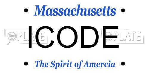 ICODE Massachusetts License Plate