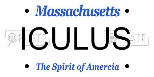 ICULUS Massachusetts License Plate