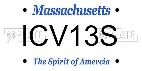 ICV13S Massachusetts License Plate