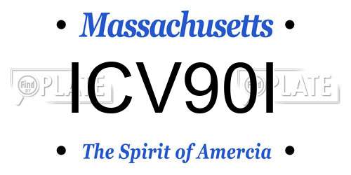 ICV90I Massachusetts License Plate