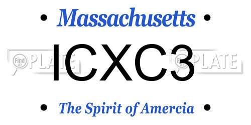 ICXC3 Massachusetts License Plate