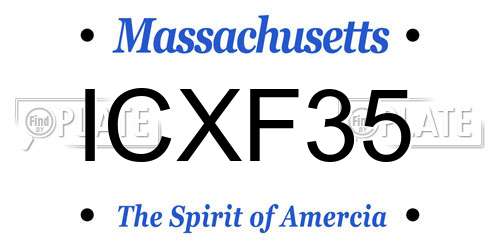 ICXF35 Massachusetts License Plate