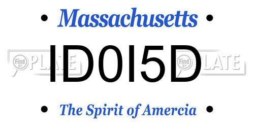 ID0I5D Massachusetts License Plate
