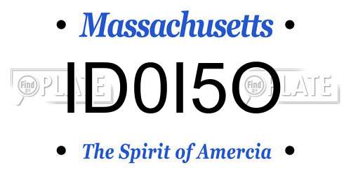 ID0I5O Massachusetts License Plate