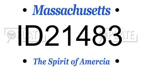 ID21483 Massachusetts License Plate
