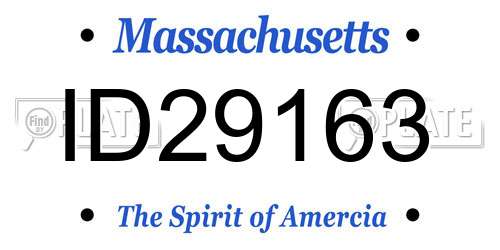 ID29163 Massachusetts License Plate