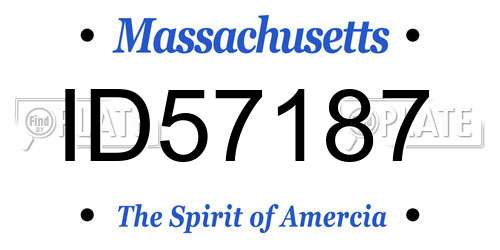 ID57187 Massachusetts License Plate