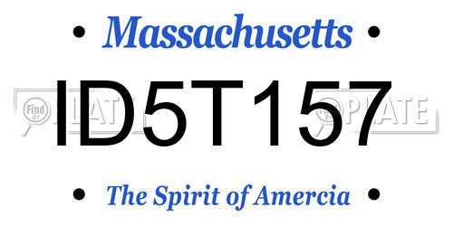ID5T157 Massachusetts License Plate