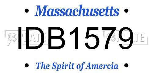 IDB1579 Massachusetts License Plate