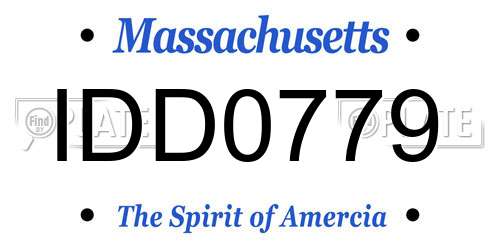 IDD0779 Massachusetts License Plate