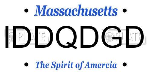 IDDQDGD Massachusetts License Plate