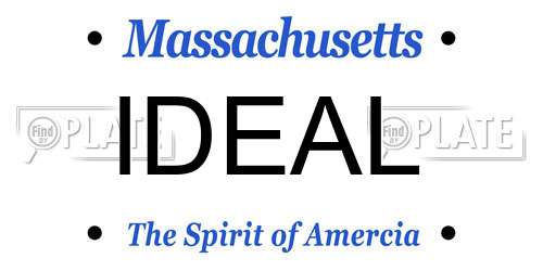 IDEAL Massachusetts License Plate