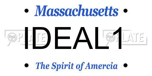 IDEAL1 Massachusetts License Plate