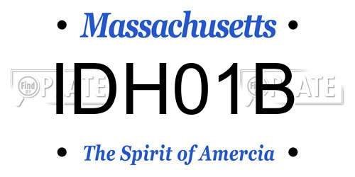 IDH01B Massachusetts License Plate