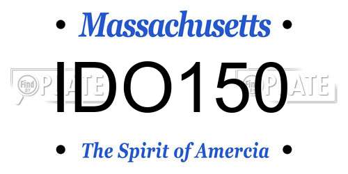 IDO150 Massachusetts License Plate