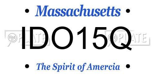 IDO15Q Massachusetts License Plate