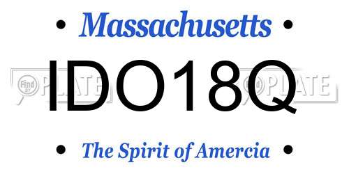 IDO18Q Massachusetts License Plate