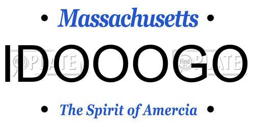 IDOOOGO Massachusetts License Plate