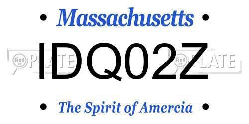 IDQ02Z Massachusetts License Plate