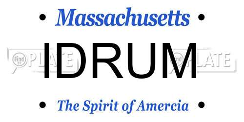 IDRUM Massachusetts License Plate