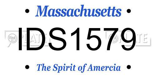 IDS1579 Massachusetts License Plate