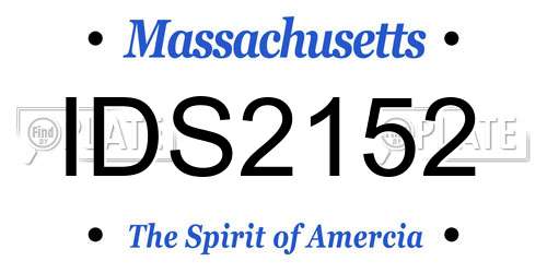 IDS2152 Massachusetts License Plate
