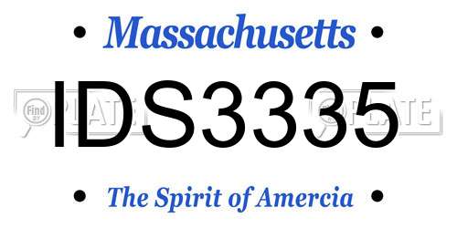 IDS3335 Massachusetts License Plate