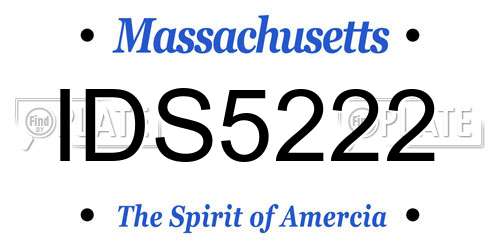 IDS5222 Massachusetts License Plate