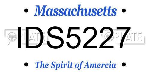 IDS5227 Massachusetts License Plate