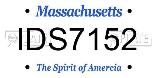 IDS7152 Massachusetts License Plate