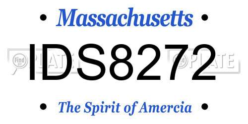 IDS8272 Massachusetts License Plate