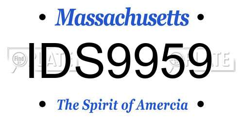 IDS9959 Massachusetts License Plate