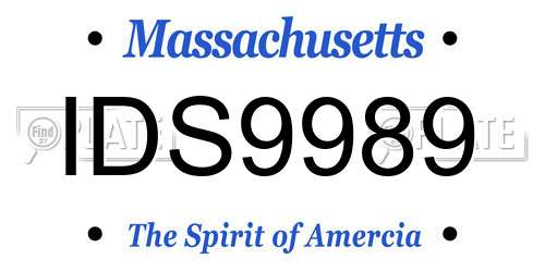IDS9989 Massachusetts License Plate