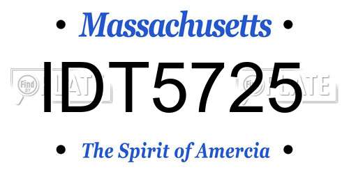IDT5725 Massachusetts License Plate