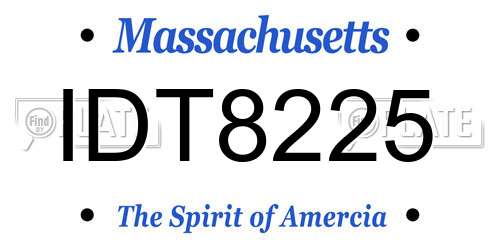 IDT8225 Massachusetts License Plate